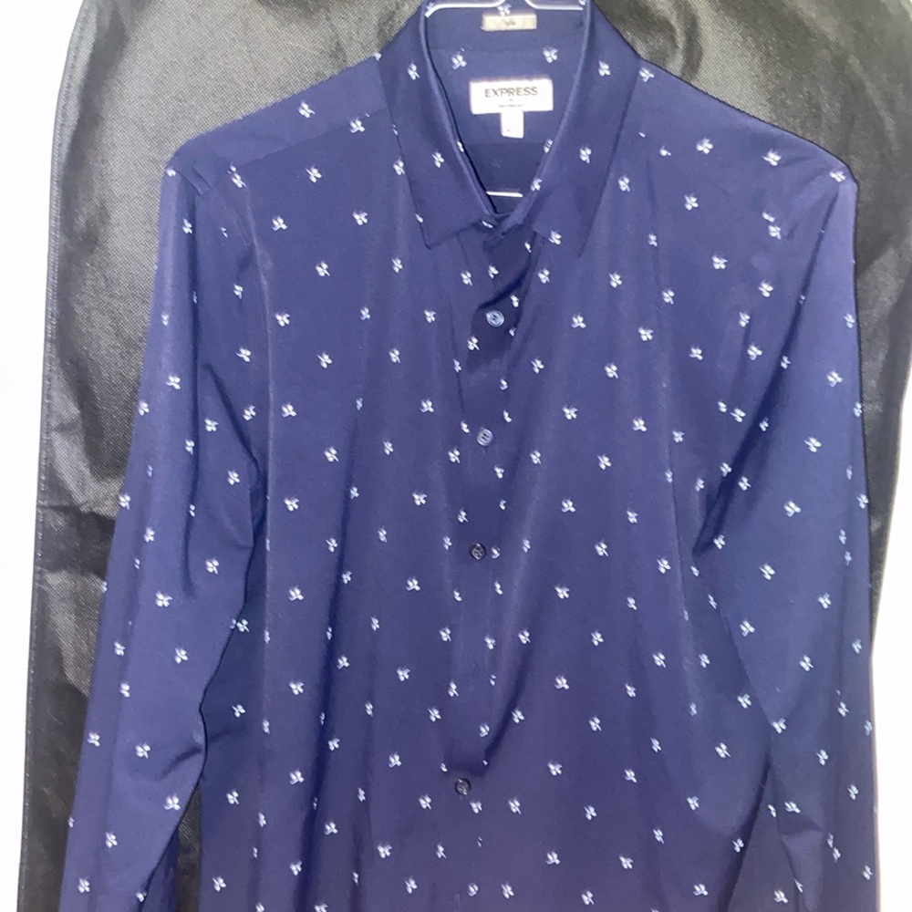 Men’s Express Casual Button Up Shirt sz L/G 16-16.5 - Picture 1 of 1